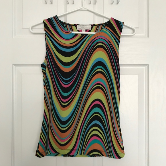 Y2K Beechers Brook for Fairweather Groovy Top S Retro Wavy Festival Rave - Picture 6 of 6